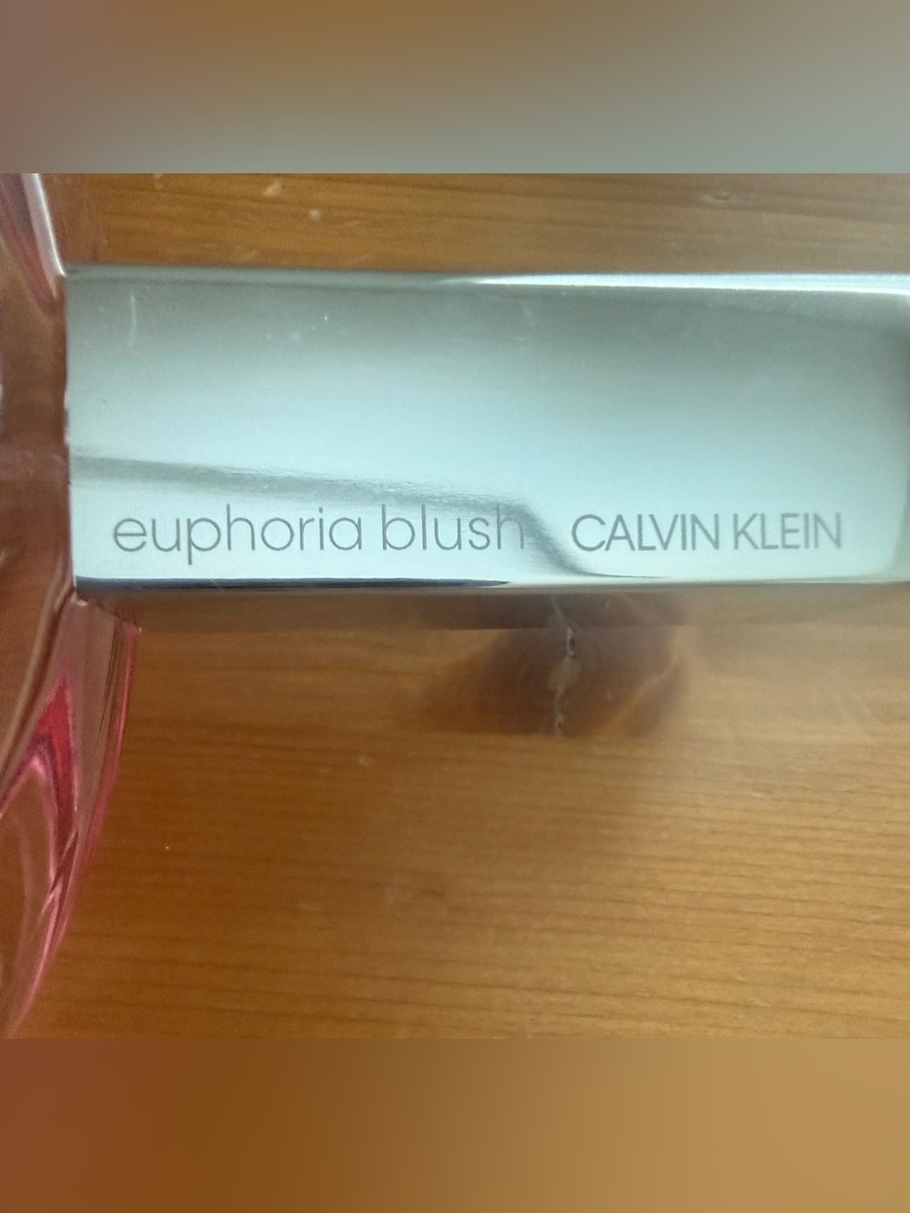 Calvin Klein Euphoria Blush Fragrance- Pink 3.3 oz Bottle with Silver Cap - Used - Picture 2 of 6